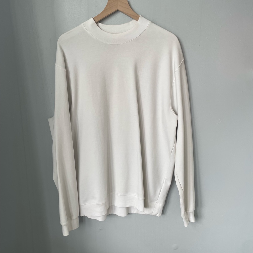 Zara Men's Cream Crewneck Sweater